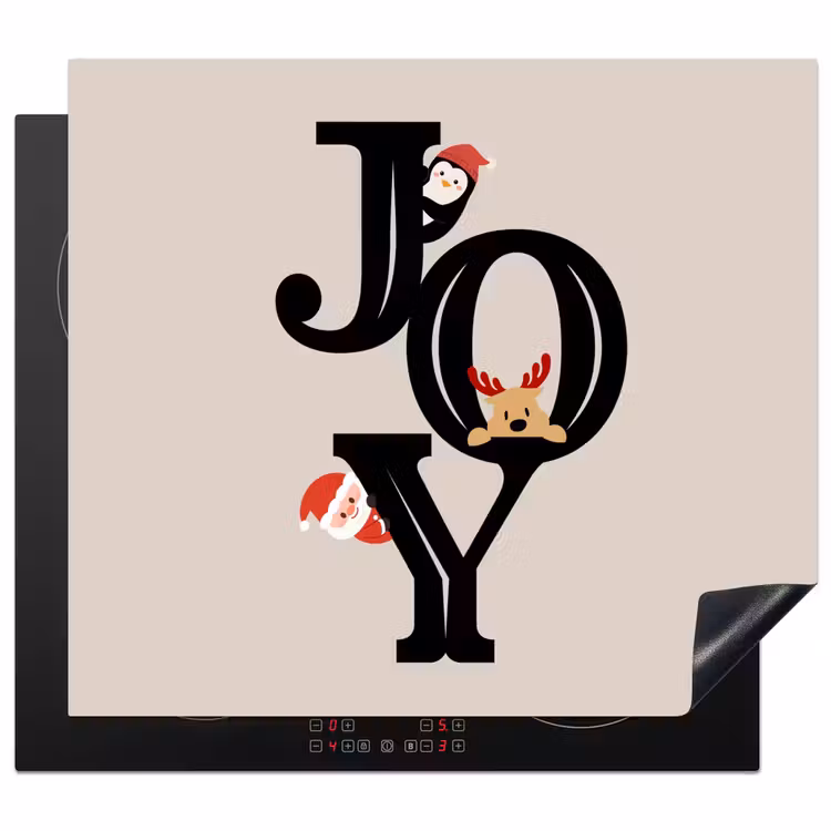 Herdabdeckplatte - Joy – Animation – Schwarz – Weihnachten — 1