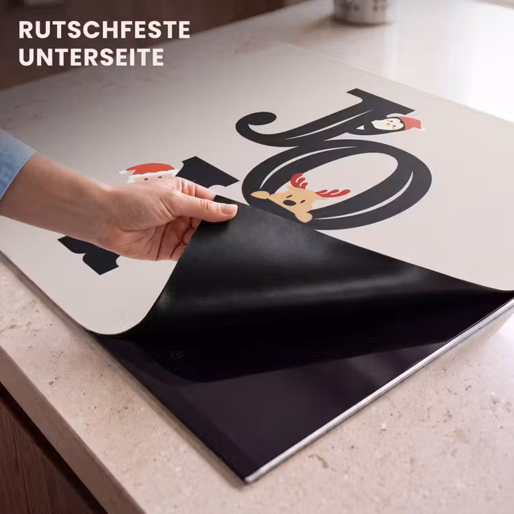 Herdabdeckplatte - Joy – Animation – Schwarz – Weihnachten — 9