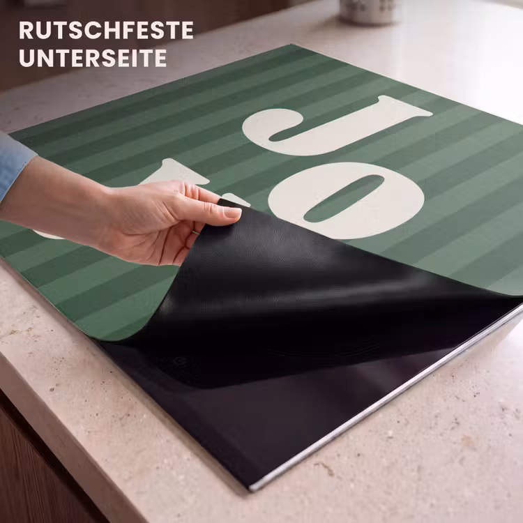 Herdabdeckplatte - Joy – Weihnachten – Text – Grün — 9