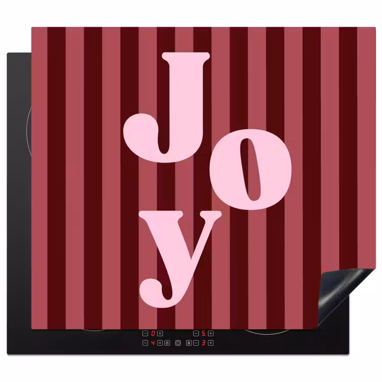 Herdabdeckplatte - Joy – Weihnachten – Text – Rosa — 1