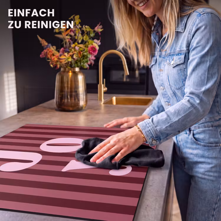Herdabdeckplatte - Joy – Weihnachten – Text – Rosa — 6