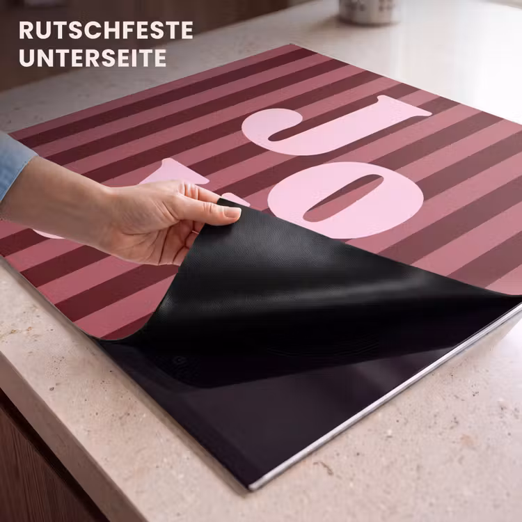 Herdabdeckplatte - Joy – Weihnachten – Text – Rosa — 9