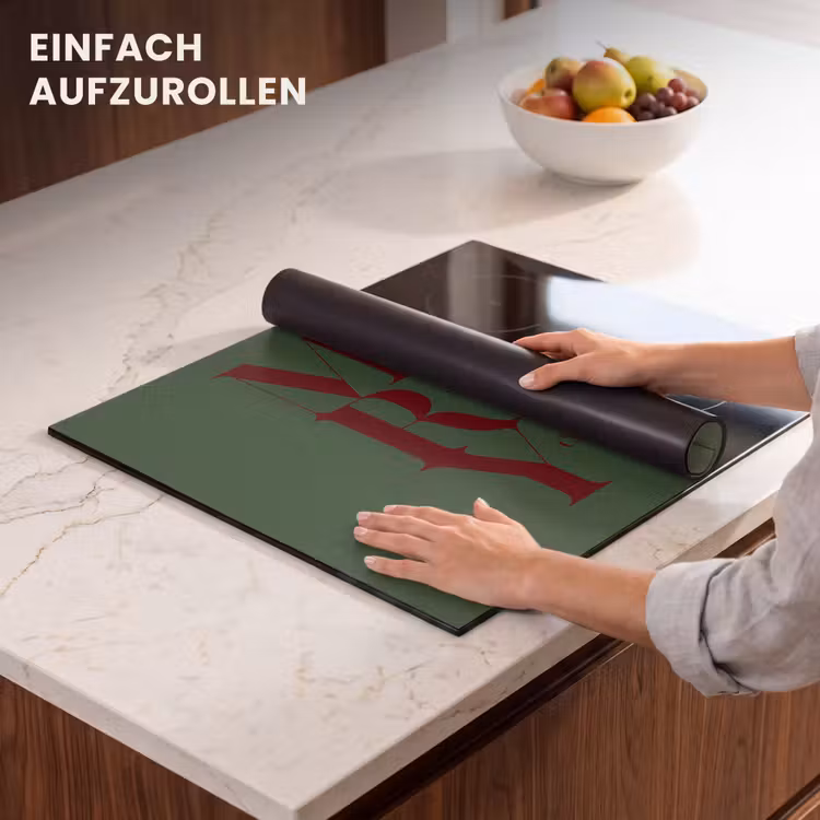 Herdabdeckplatte - Merry – Text – Grün – Weihnachten — 7