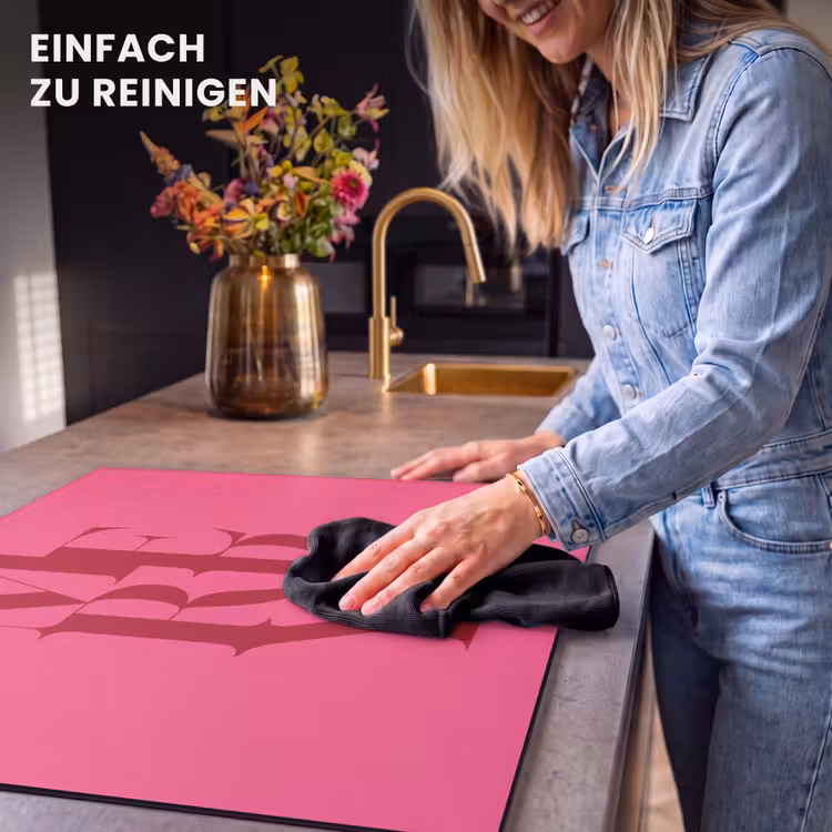 Herdabdeckplatte - Merry – Text – Weihnachten – Rosa — 6