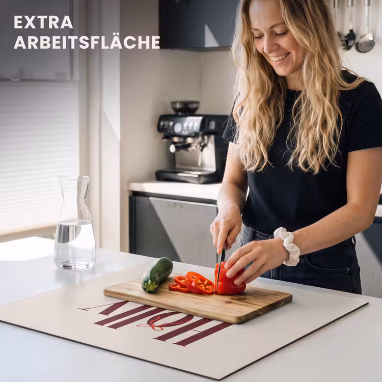 Herdabdeckplatte - Text – Weihnachten – Braun — 4