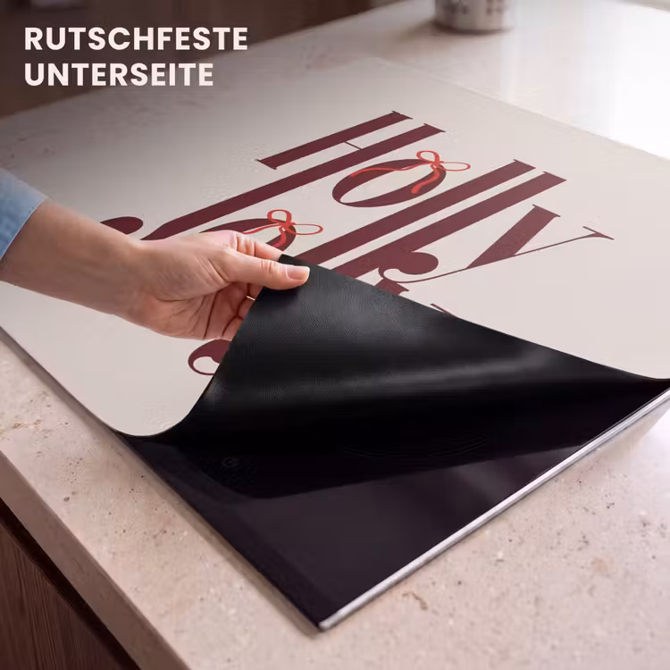 Herdabdeckplatte - Text – Weihnachten – Braun — 9