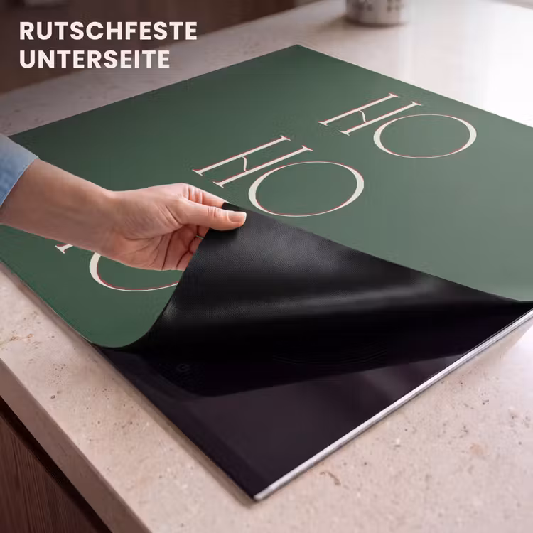 Herdabdeckplatte - Text – Weihnachten – Modern – Grün — 9