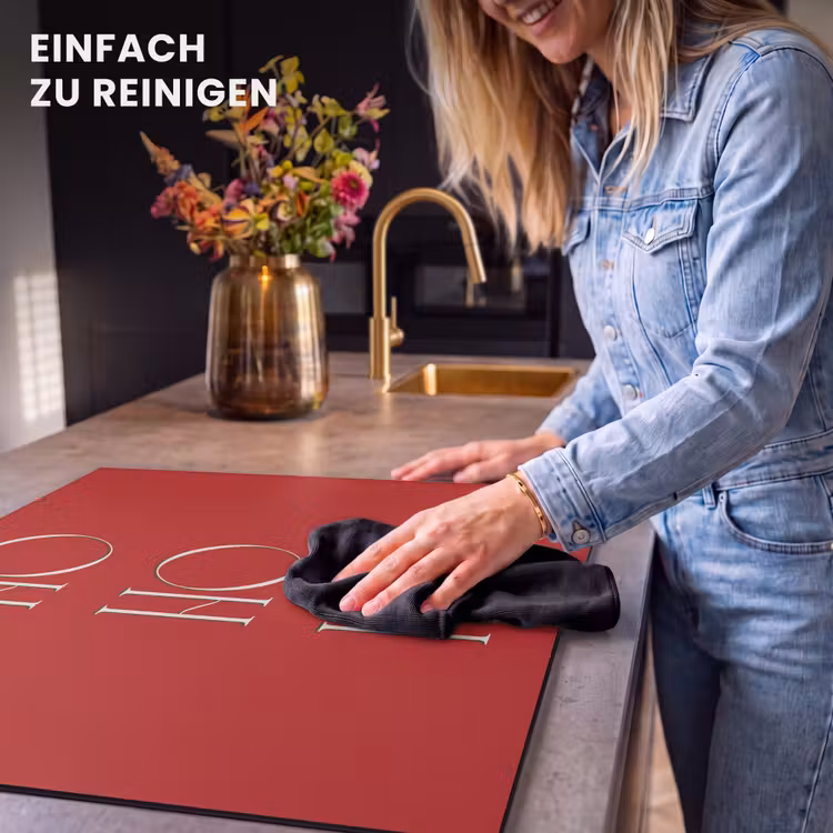 Herdabdeckplatte - Text – Weihnachten – Modern – Rot — 6
