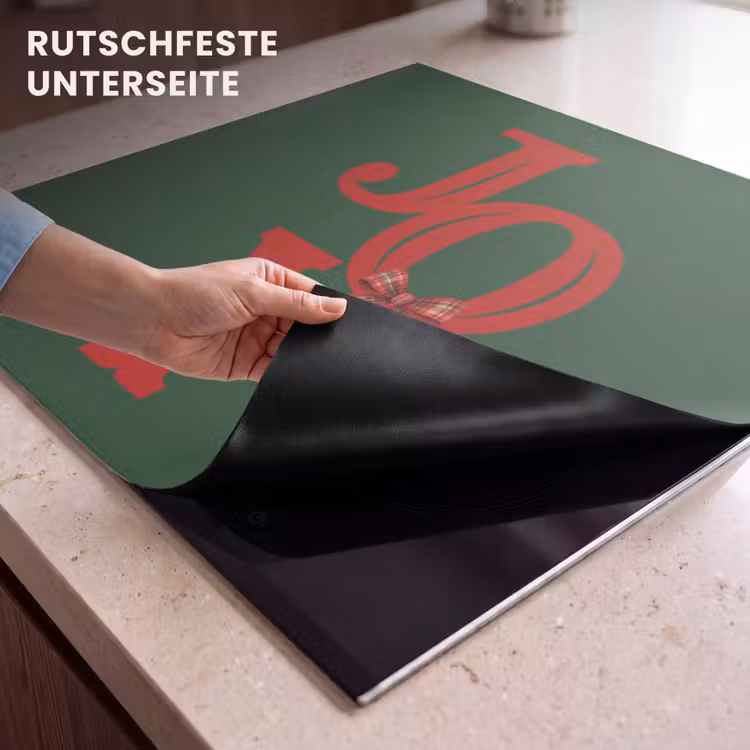 Herdabdeckplatte - Text – Weihnachten – Rot — 9