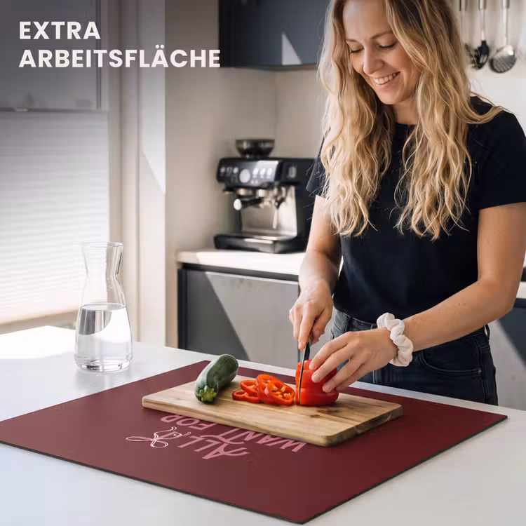 Herdabdeckplatte - Text – Weihnachten – Rot – Rosa — 4