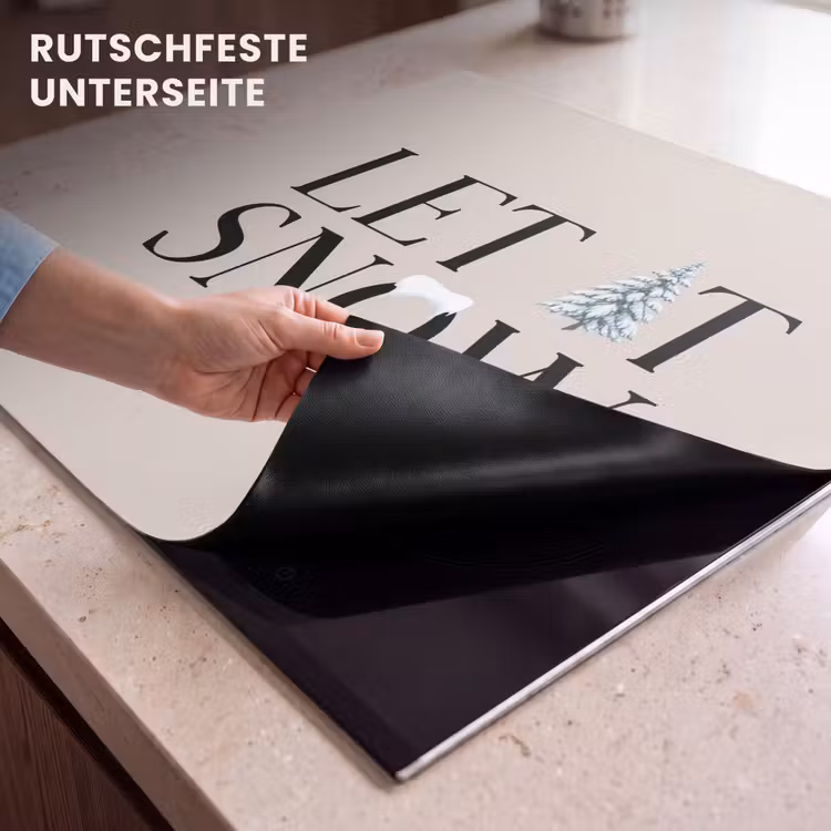 Herdabdeckplatte - Text – Weihnachten – Schnee — 9