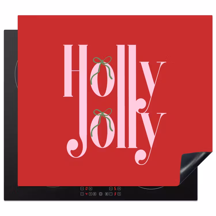 Herdabdeckplatte - Weihnachten – Rosa – Rot – Text — 1