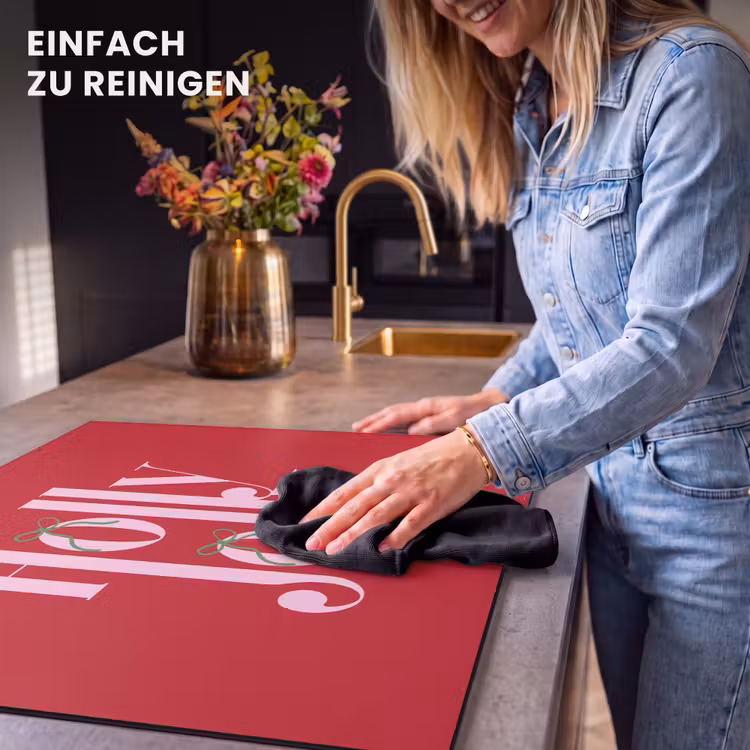 Herdabdeckplatte - Weihnachten – Rosa – Rot – Text — 6