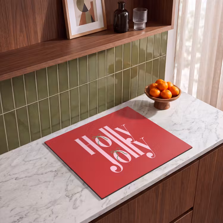 Herdabdeckplatte - Weihnachten – Rosa – Rot – Text — 8