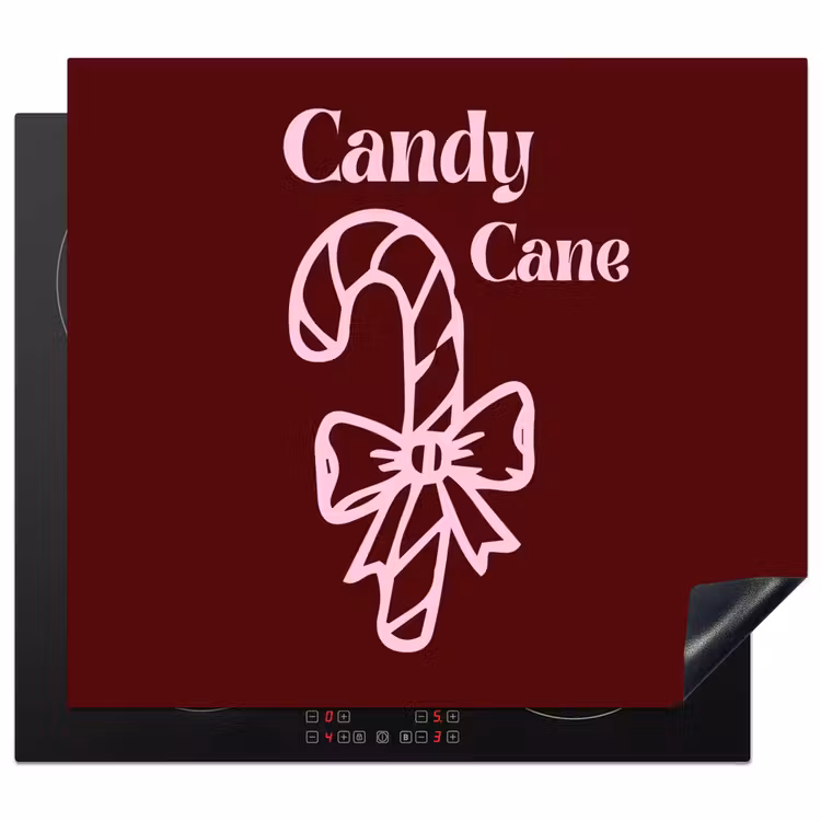 Herdabdeckplatte - Weihnachten – Süßigkeiten – Text – Rosa — 1