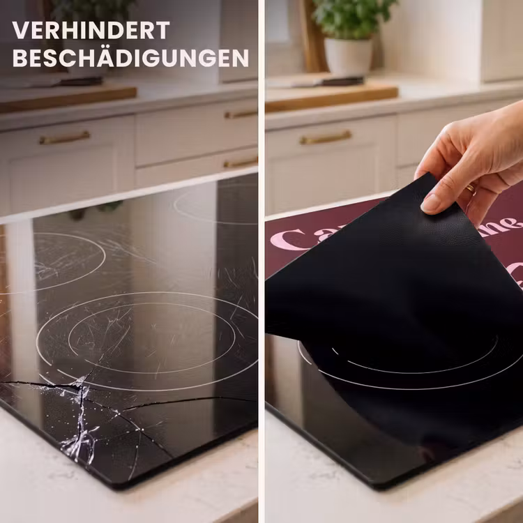 Herdabdeckplatte - Weihnachten – Süßigkeiten – Text – Rosa — 3