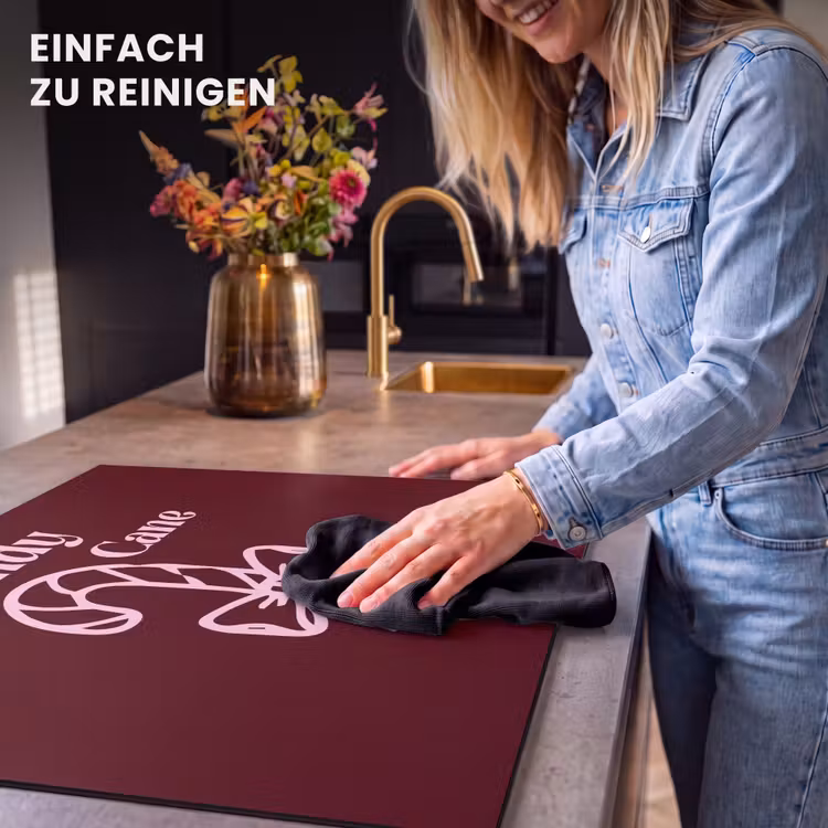 Herdabdeckplatte - Weihnachten – Süßigkeiten – Text – Rosa — 6