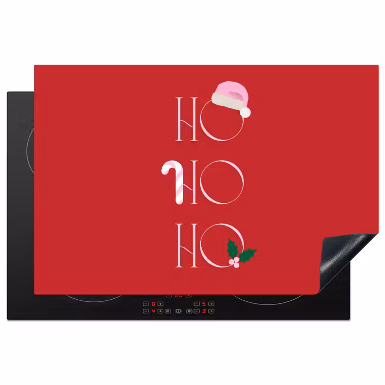 Herdabdeckplatte - Weihnachten – Text – Illustration – Rot — 1