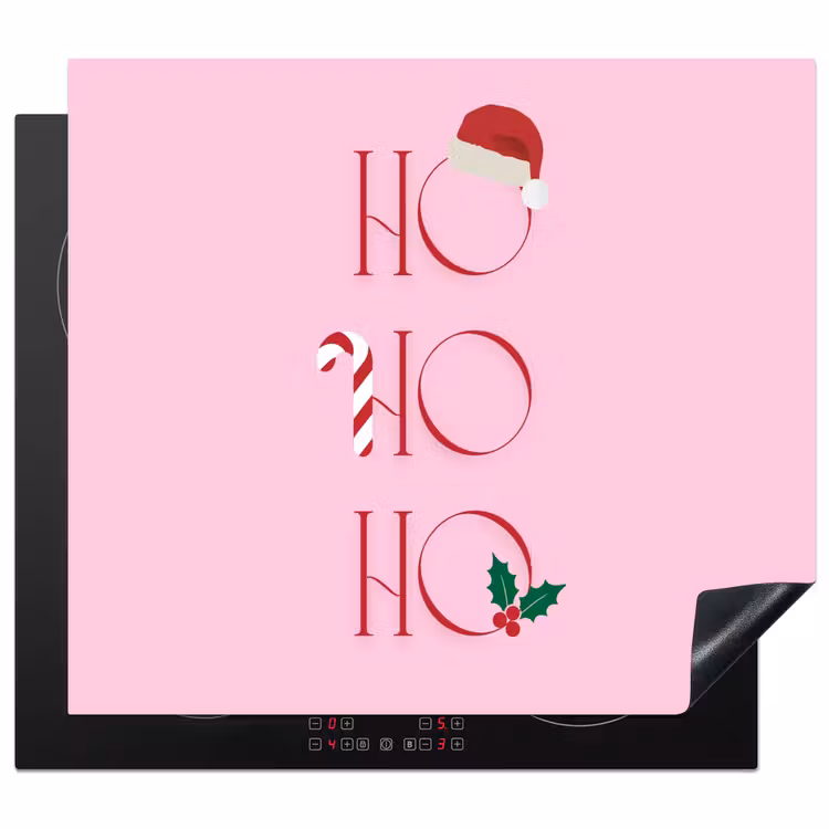 Herdabdeckplatte - Weihnachten – Text – Rosa – Illustration — 1