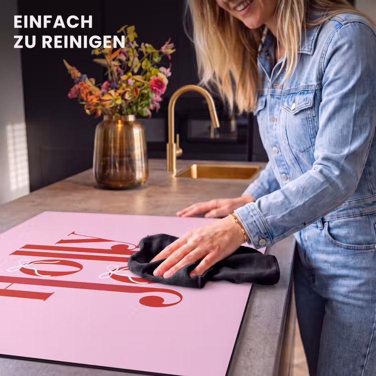 Herdabdeckplatte - Weihnachten – Text – Rot – Rosa — 6