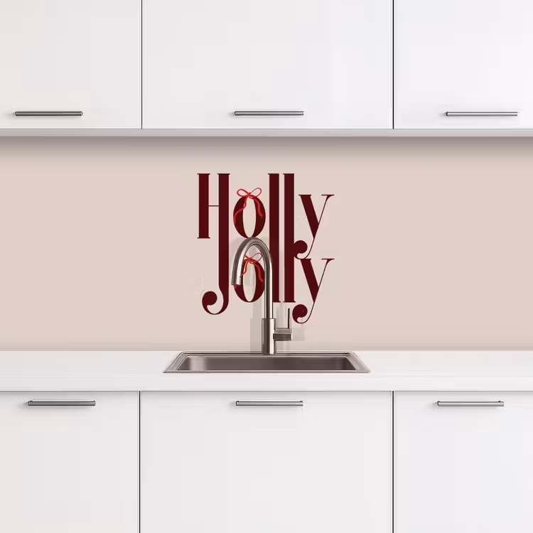 Küchenrückwand - Text – Weihnachten – Braun — 4