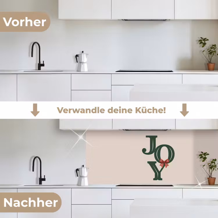 Küchenrückwand - Text – Weihnachten – Grün — 3