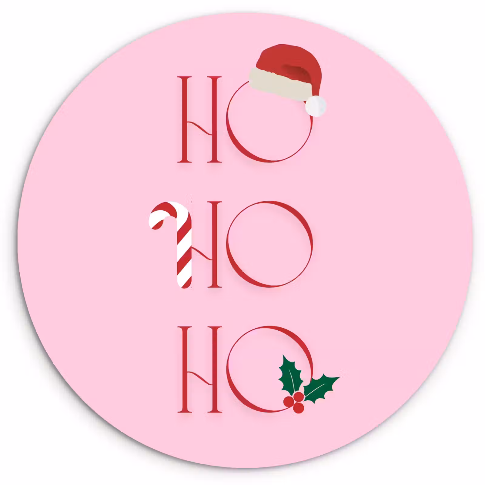 Forexbild Rund - Weihnachten – Text – Rosa – Illustration — 1
