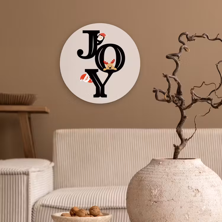 Forexbild Rund - Joy – Animation – Schwarz – Weihnachten — 2