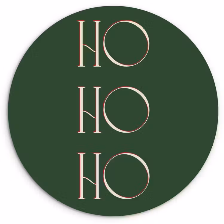 Forexbild Rund - Text – Weihnachten – Modern – Grün — 1