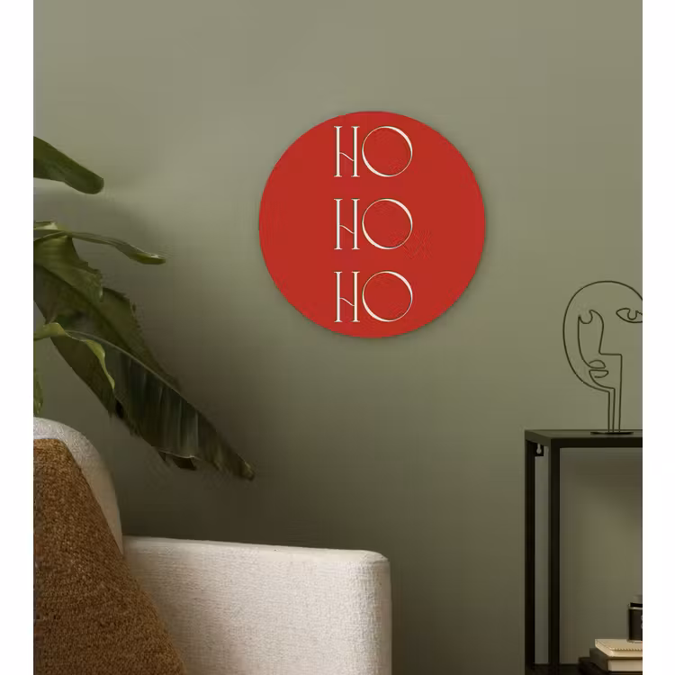 Forexbild Rund - Text – Weihnachten – Modern – Rot — 3