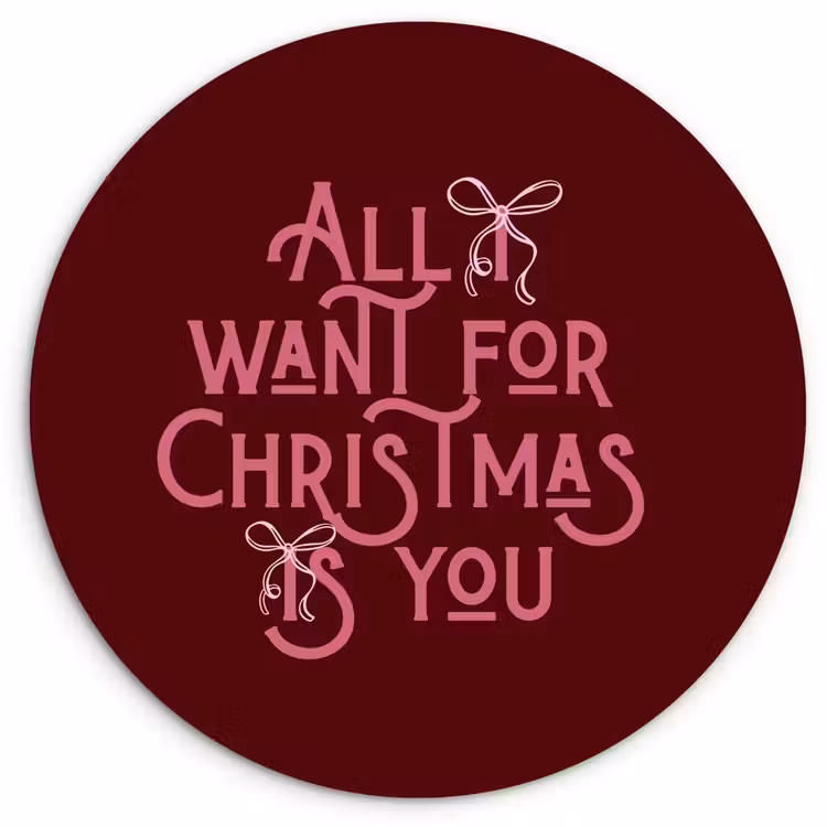 Forexbild Rund - Text – Weihnachten – Rot – Rosa — 1
