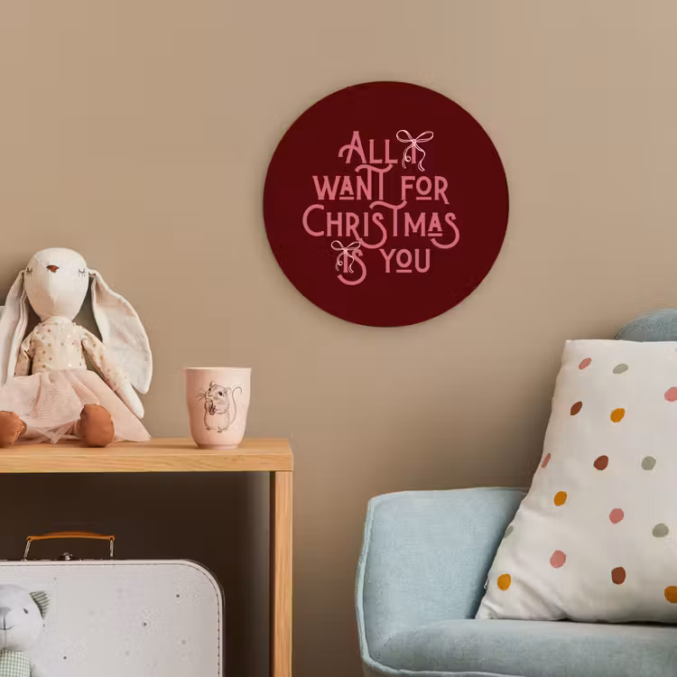 Forexbild Rund - Text – Weihnachten – Rot – Rosa — 5