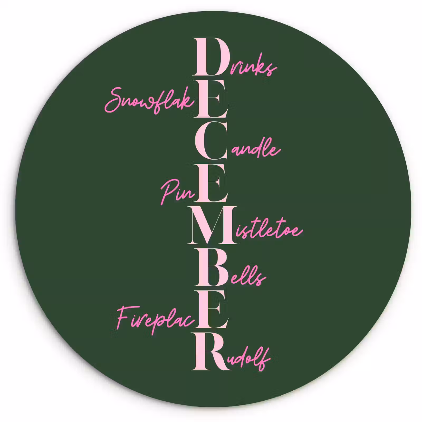 Forexbild Rund - Dezember – Text – Weihnachten – Grün — 1