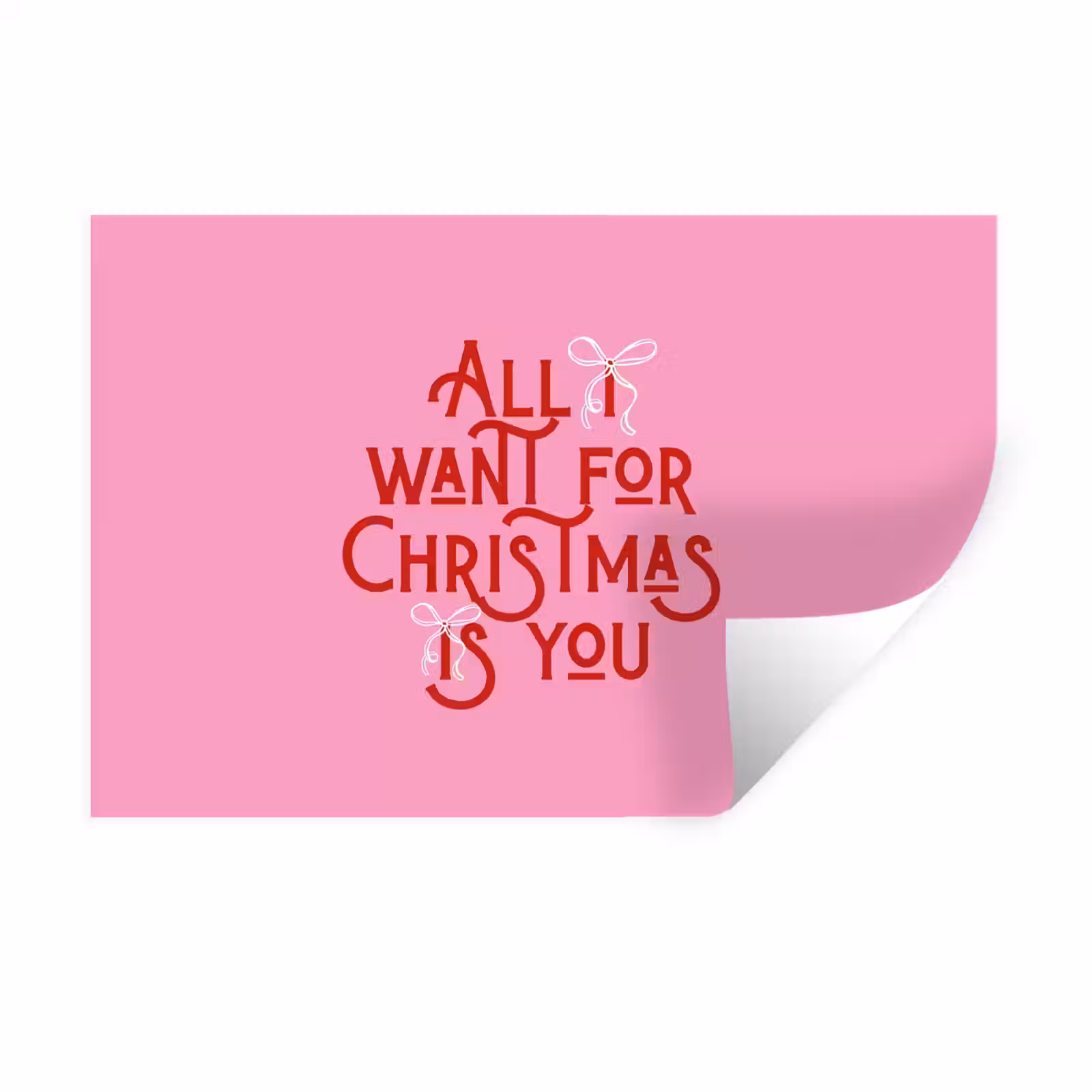 Wandtattoo – Text – Weihnachten – Rosa – Rot — 1