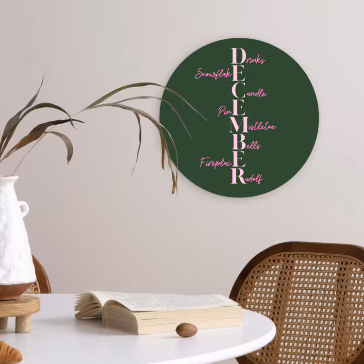 Forexbild Rund - Dezember – Text – Weihnachten – Grün — 4
