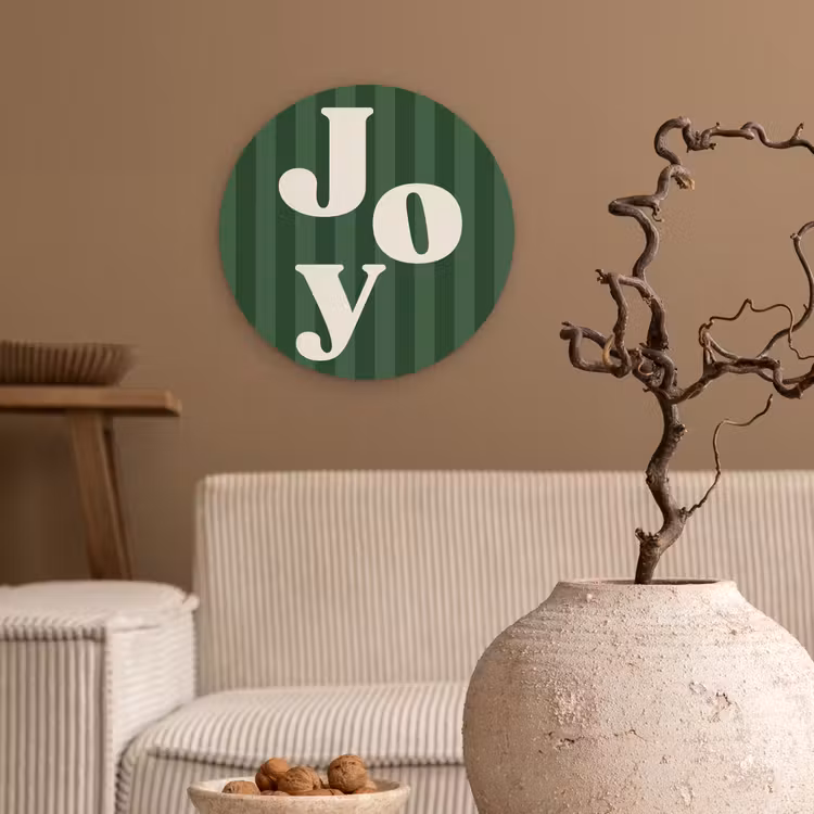 Forexbild Rund - Joy – Weihnachten – Text – Grün — 2