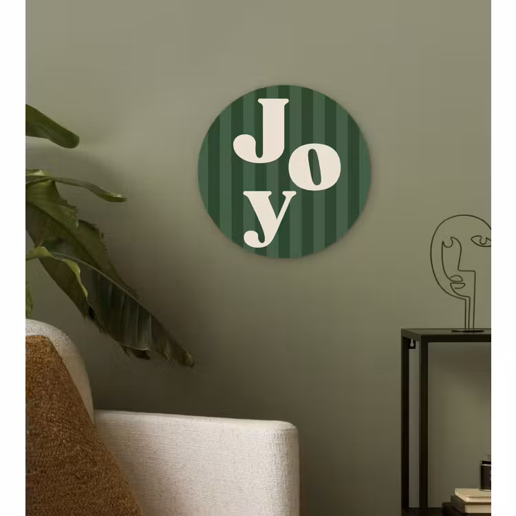 Forexbild Rund - Joy – Weihnachten – Text – Grün — 3