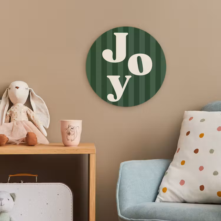 Forexbild Rund - Joy – Weihnachten – Text – Grün — 5