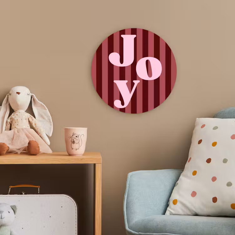 Forexbild Rund - Joy – Weihnachten – Text – Rosa — 5