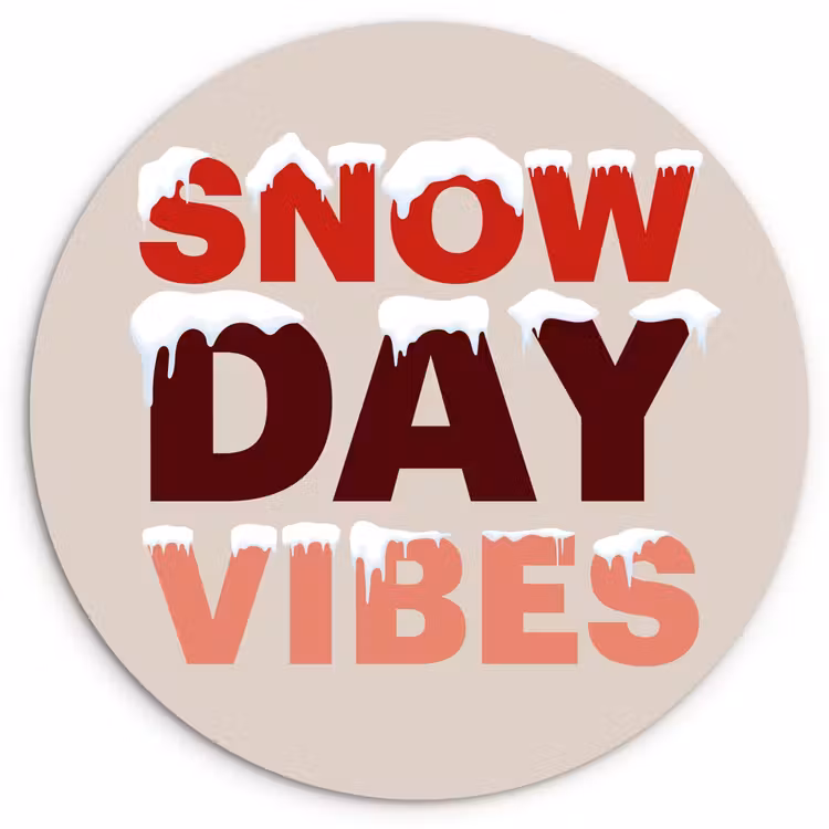 Forexbild Rund - Schnee – Weihnachten – Text – Rot — 1