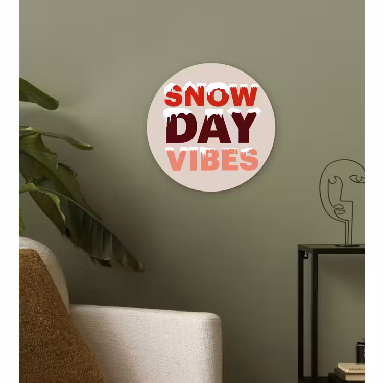 Forexbild Rund - Schnee – Weihnachten – Text – Rot — 3
