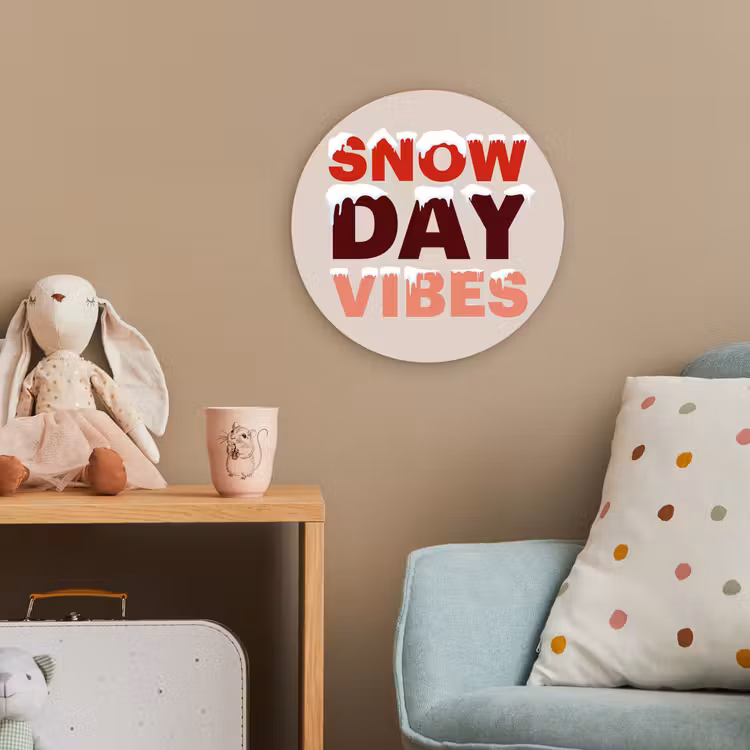 Forexbild Rund - Schnee – Weihnachten – Text – Rot — 5