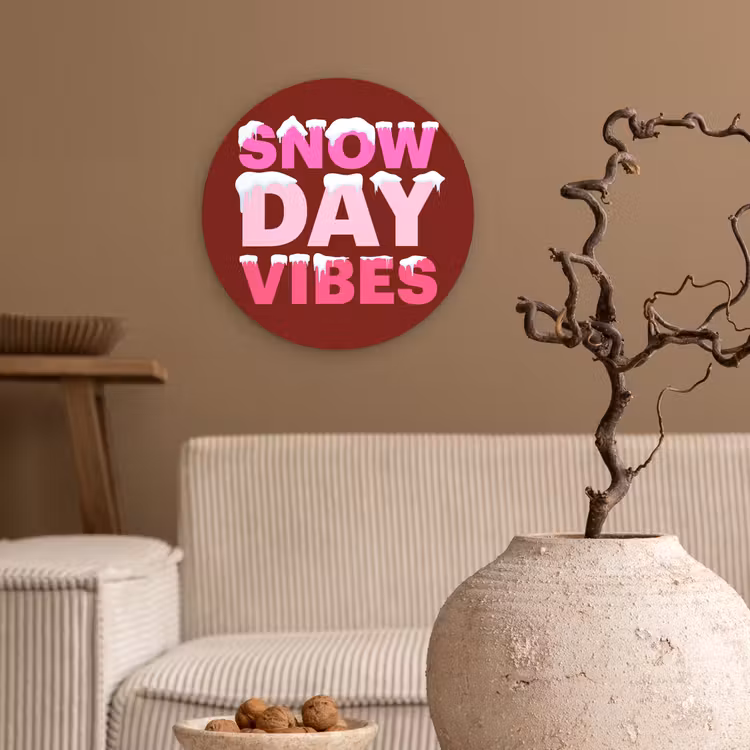 Forexbild Rund - Weihnachten – Text – Schnee – Rot – Rosa — 2