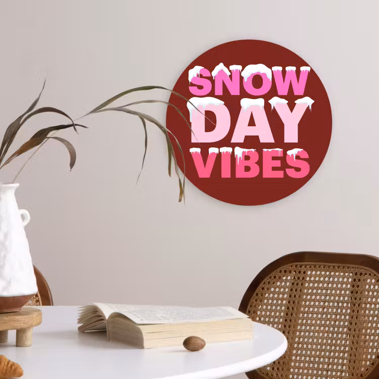 Forexbild Rund - Weihnachten – Text – Schnee – Rot – Rosa — 4