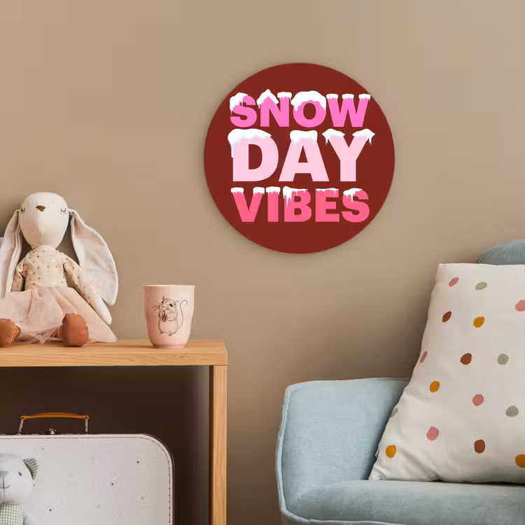Forexbild Rund - Weihnachten – Text – Schnee – Rot – Rosa — 5