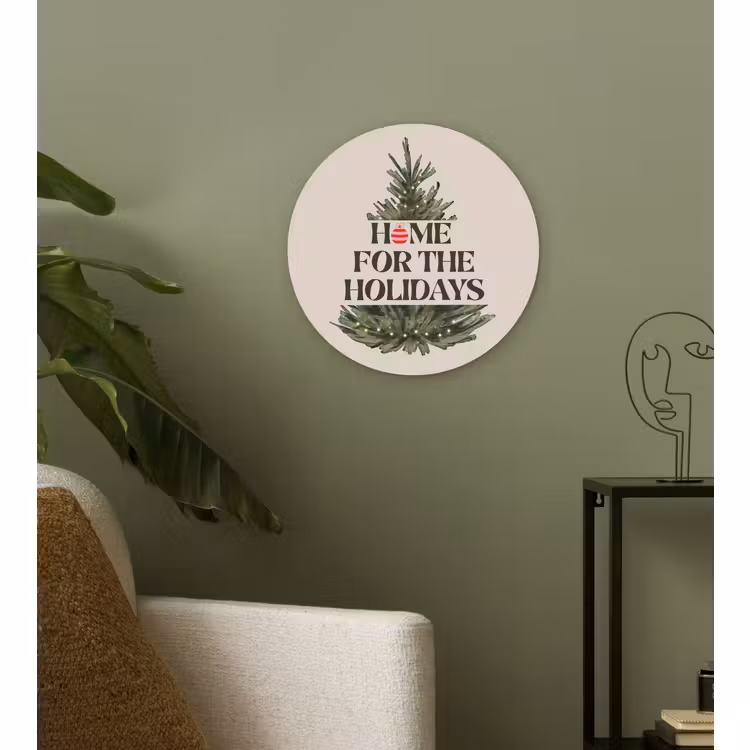 Forexbild Rund - Weihnachten – Text – Weihnachtsbaum – Beige — 3