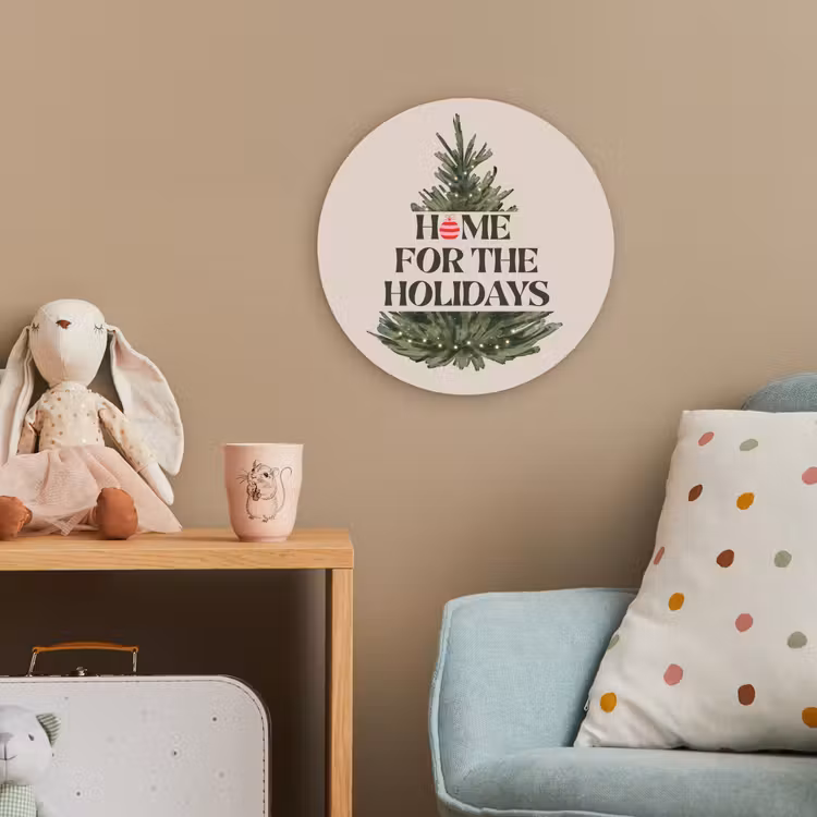 Forexbild Rund - Weihnachten – Text – Weihnachtsbaum – Beige — 5