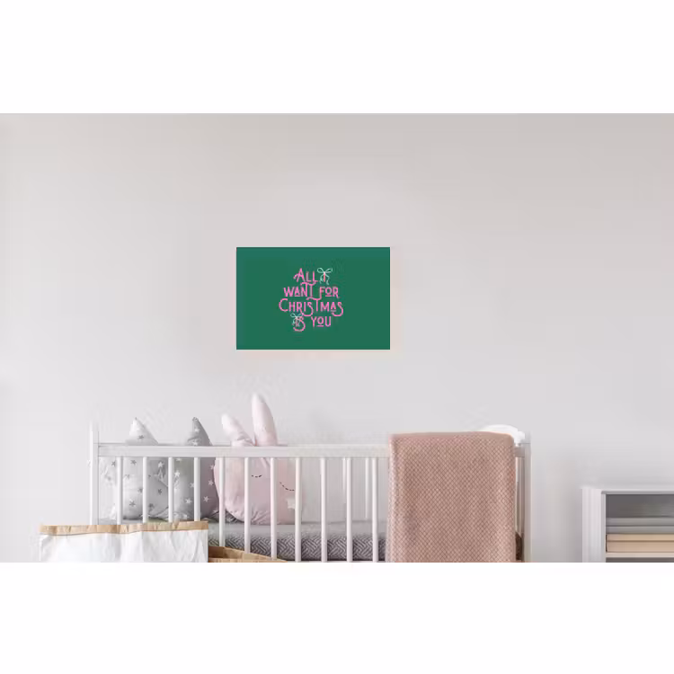 Wandtattoo – Weihnachten – Text – Rosa – Grün — 5
