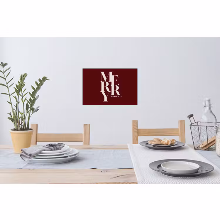 Wandtattoo – Merry – Text – Dunkel – Rot — 4