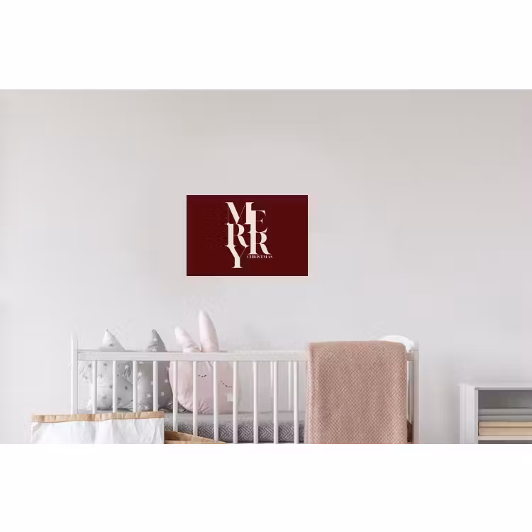 Wandtattoo – Merry – Text – Dunkel – Rot — 5